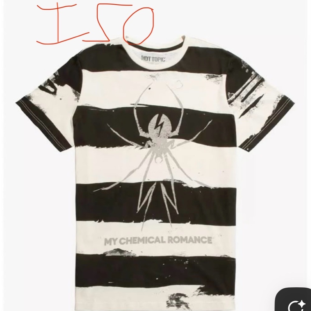 ISO MCR danger days striped spider shirt